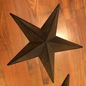 Two metal star wall decor